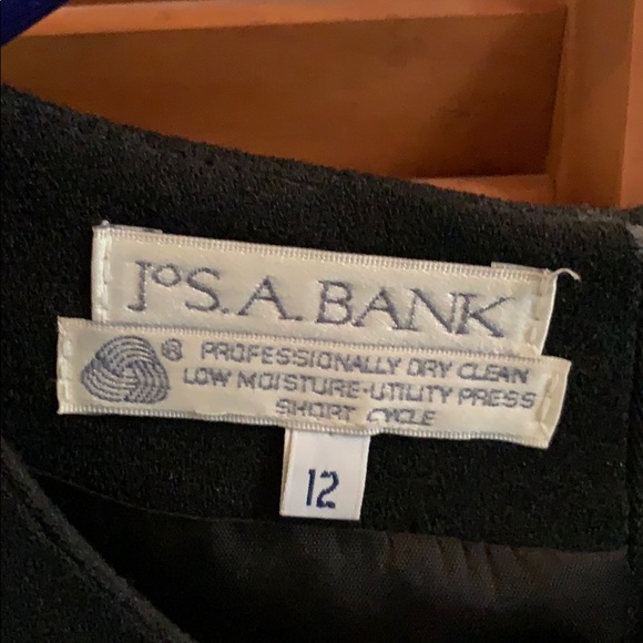 Long sleeve black dress by JoS A Bank sz 12 EUC - Picture 3 of 8